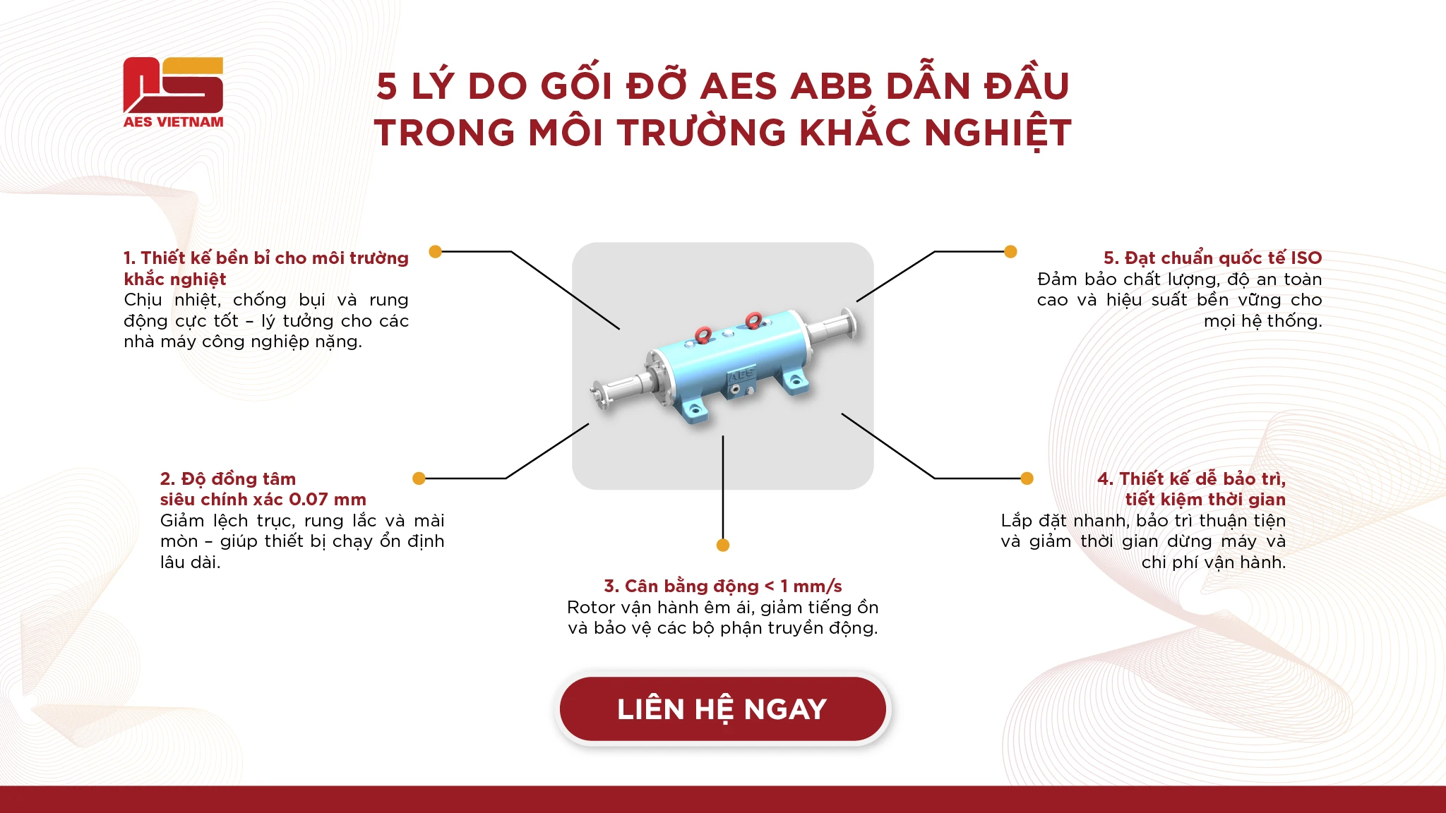 5 Lý Do Gối Đỡ Trục Quạt AES ABB Được Ưa Chuộng Trong Môi Trường Khắc Nghiệt